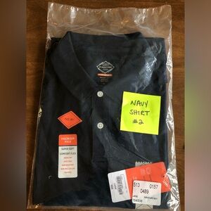 St. John’s Bay Men’s Premium Polo, Signature Navy, Size L.
